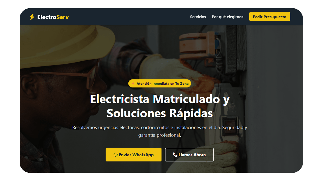 Landing Electricista